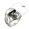 Reasonable price black thumb ring,titanium silver 316l stainless steel skull rings